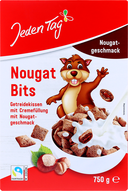 Jeden Tag Nougat-Bits