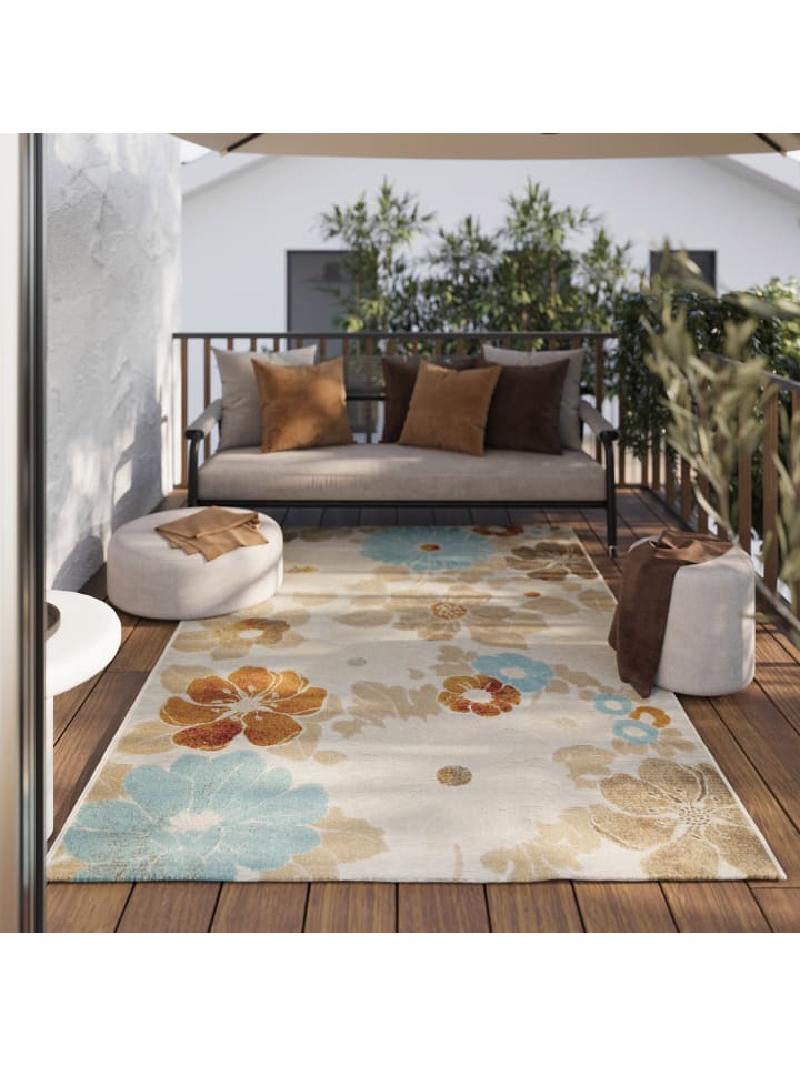 Wecon Home Läufer Beach Flower in beige, hellblau, gelb günstig kaufen