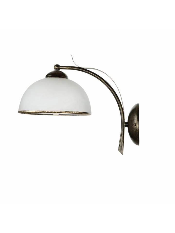 Licht-Erlebnisse Wandlampe in Messing Antik Weiß günstig kaufen onesize