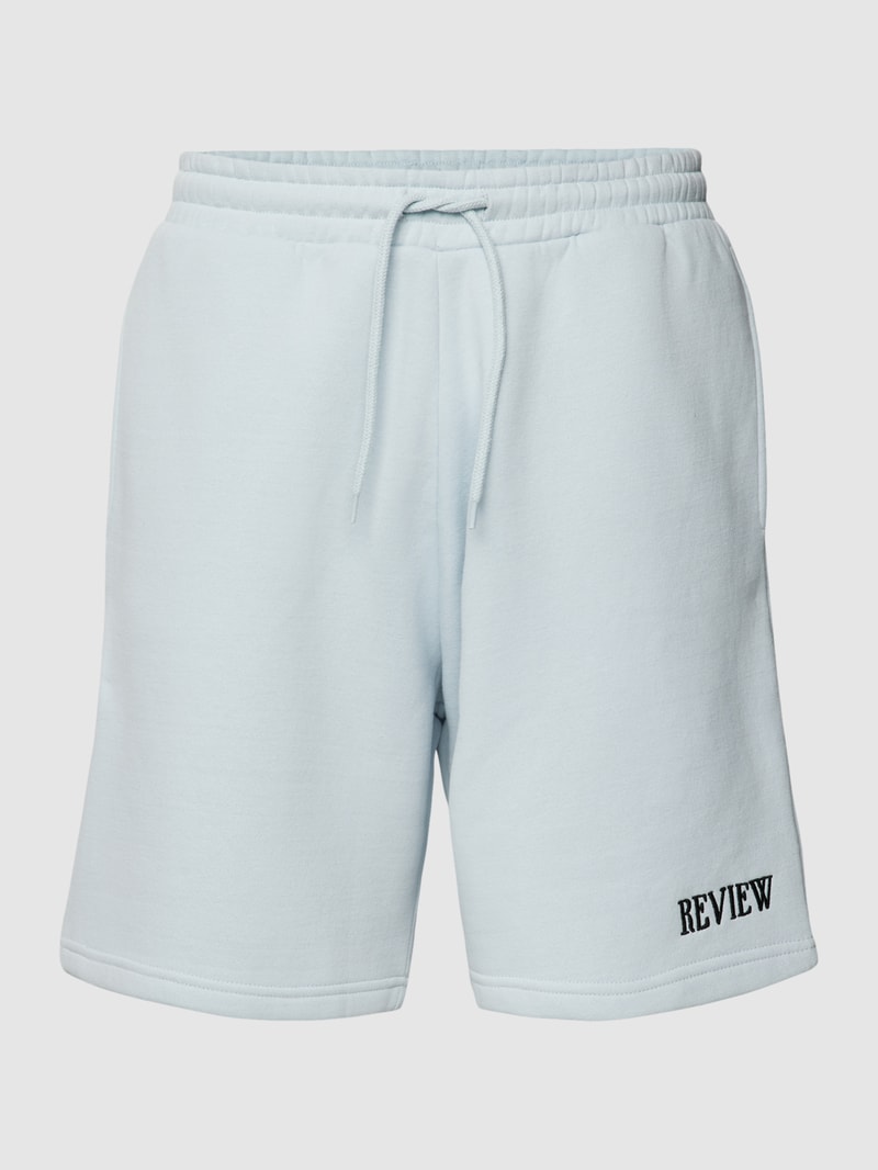 Sweatshorts mit elastischem Bund in hellblau