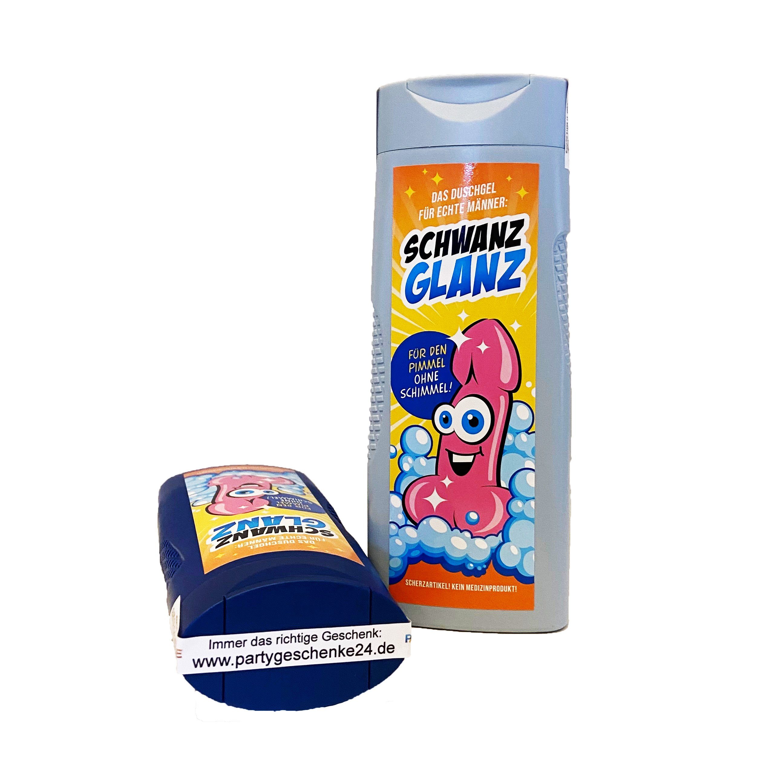 Deggelbam Pflege-Geschenkset Geschenkidee, SchwanzGlanz, Das witzige Geschenk für Deinen Freund 300ml Duschgel, 1-tlg., Geburtstagsgeschenk, Männergeschenk, Penis, Pimmel