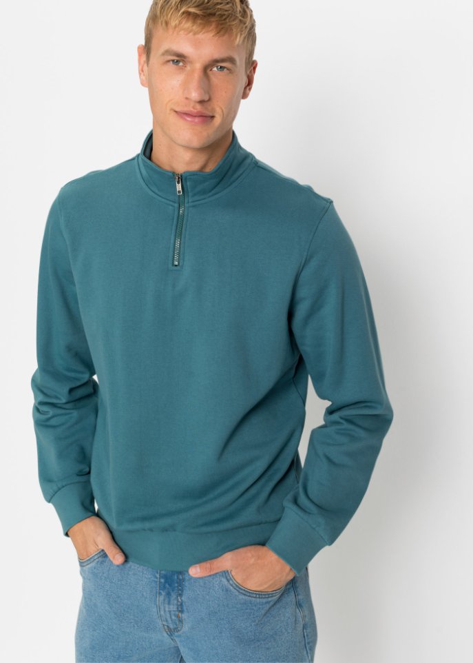 Sweatshirt mit Troyerkragen
