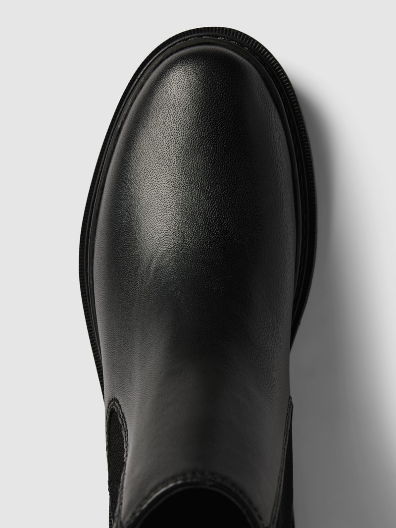 Chelsea Boots aus Leder mit Label-Detail Modell 'TROOPER' in schwarz