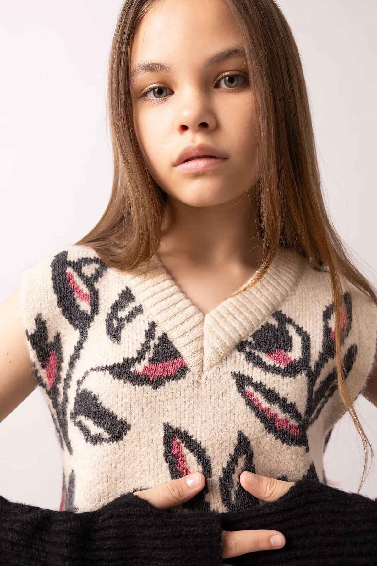 DeFacto  Gemusterter Mädchenpullover