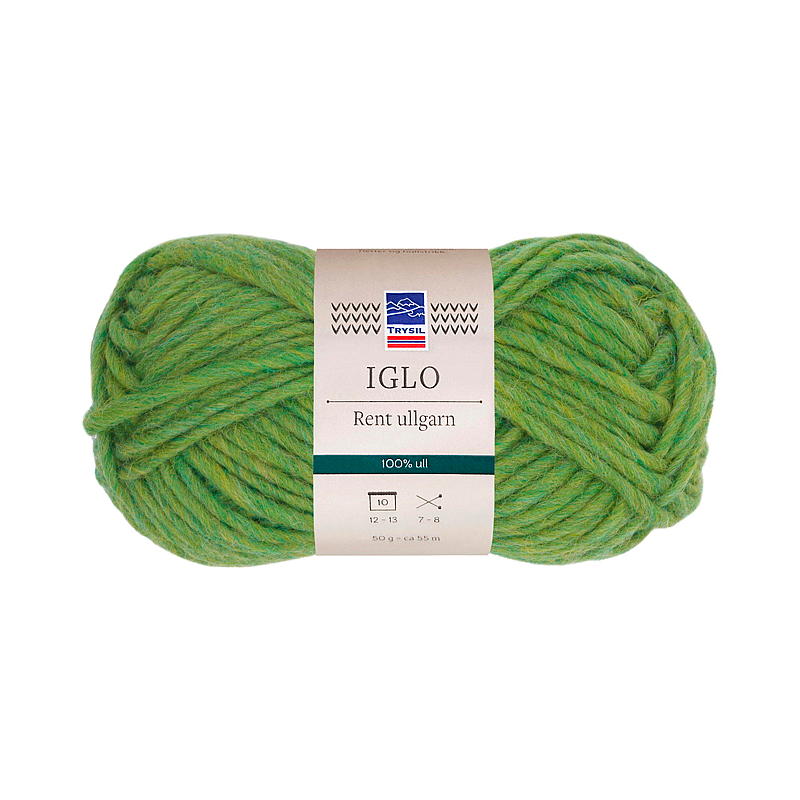 Iglo ullgarn grønn melert