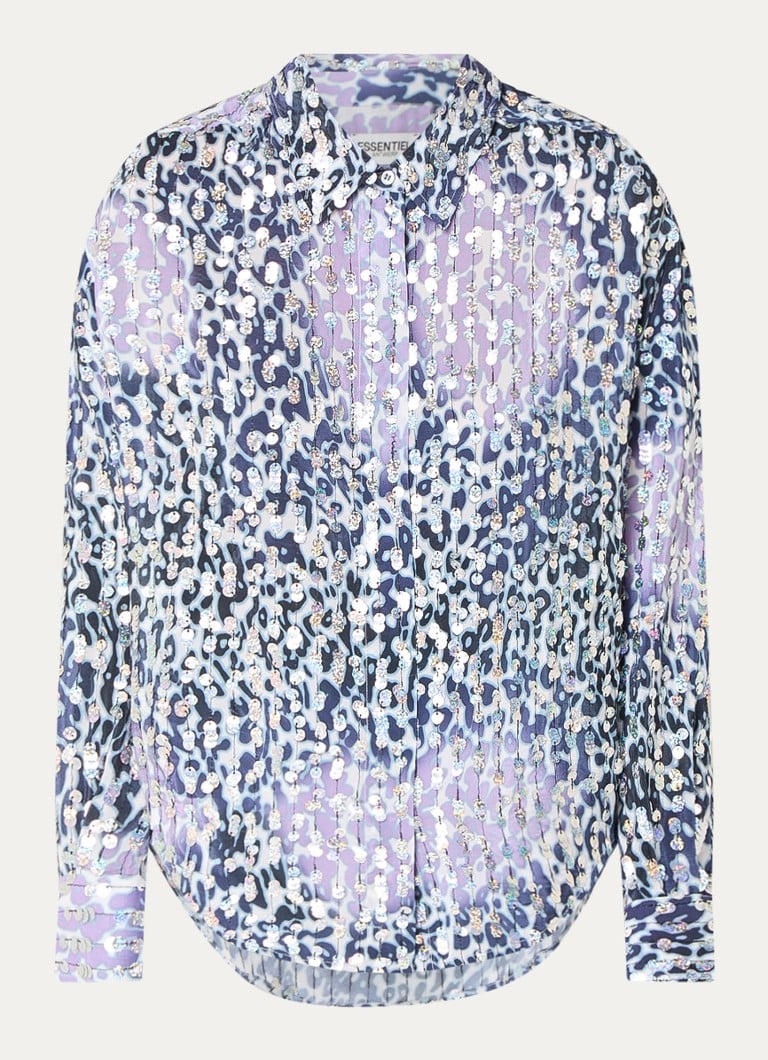 Blúzka Essentiel Antwerp s leopardím vzorom a flitrami