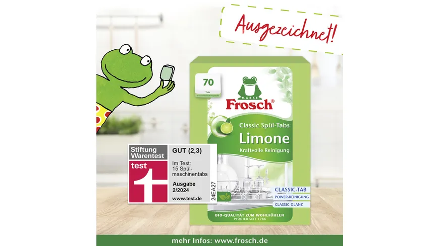 Frosch Limonen Classic Spül-Tabs