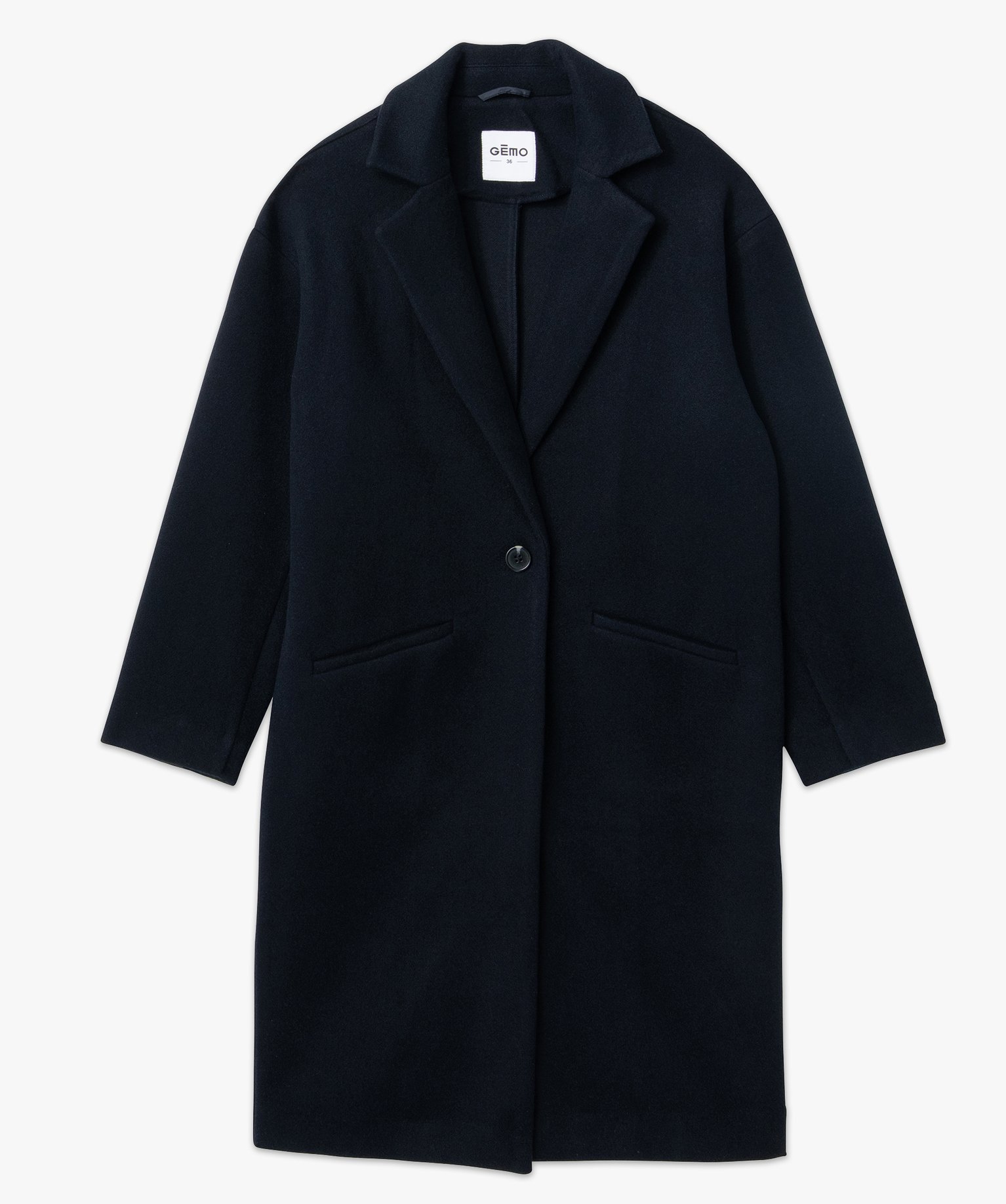 Manteau femme aspect drap de laine kaki | GEMO