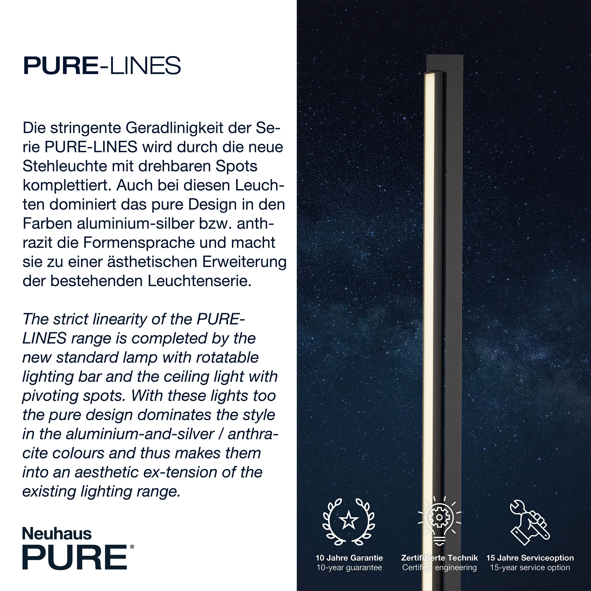 PURELED-Stehleuchte 1flg