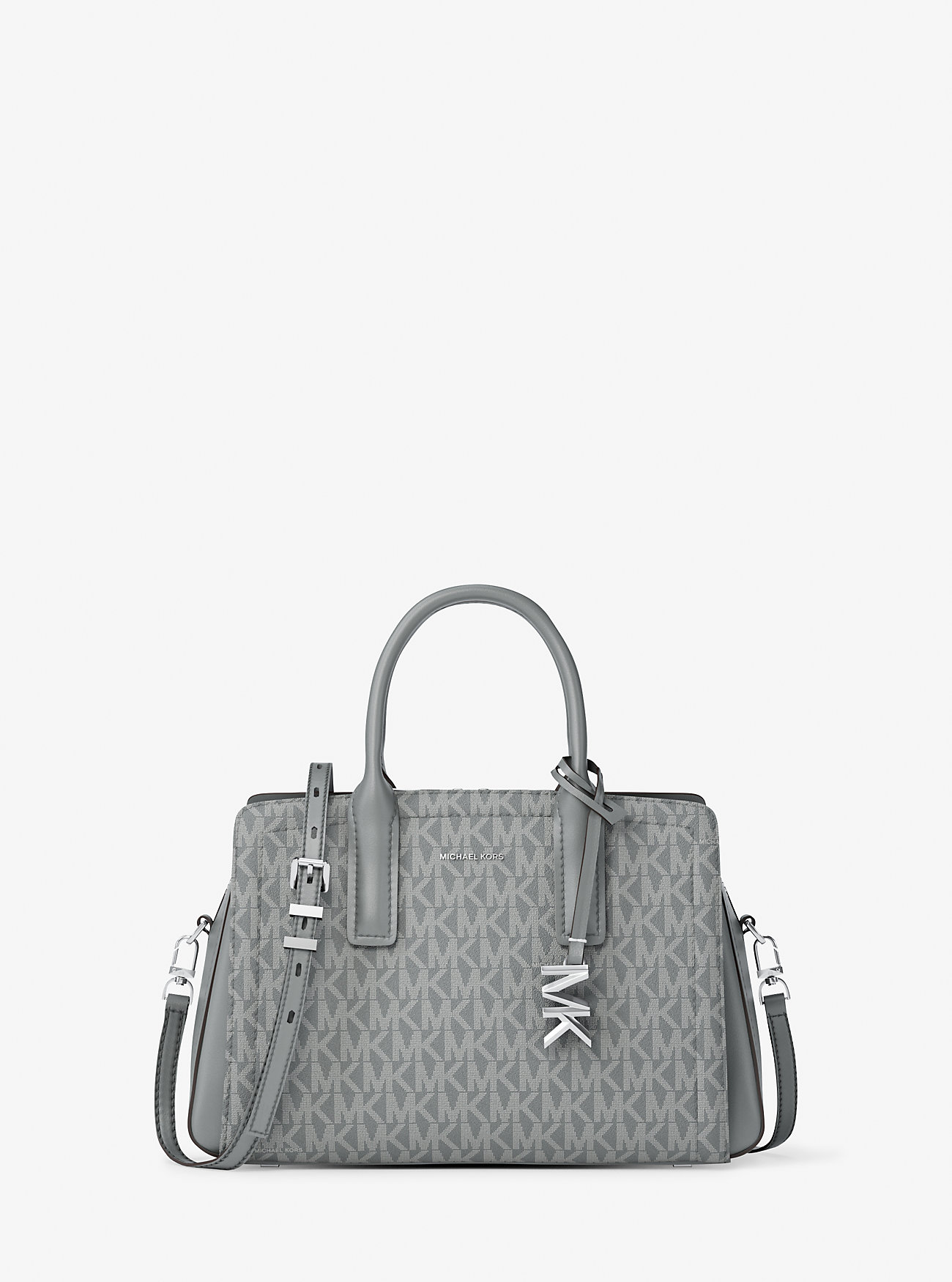 Laila Small Signature Logo Satchel - STORM