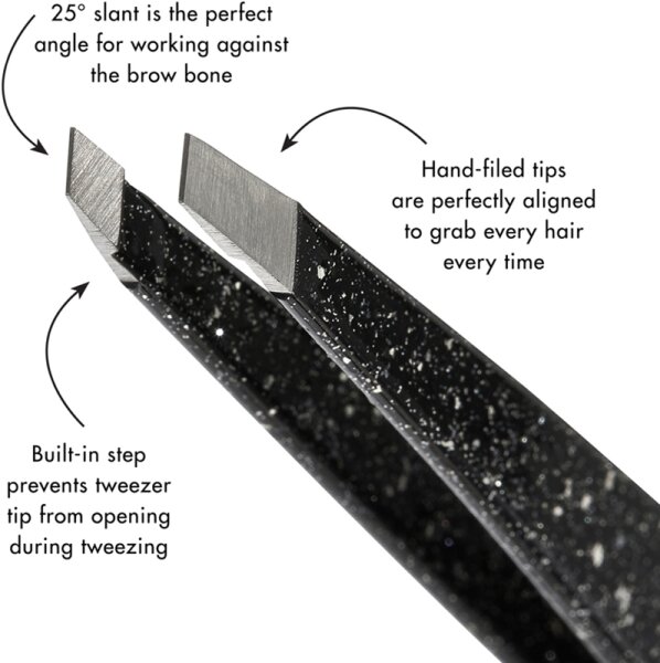Tweezerman Slant Tweezer - Schräge Pinzette, Dusted Onyx Pinzette