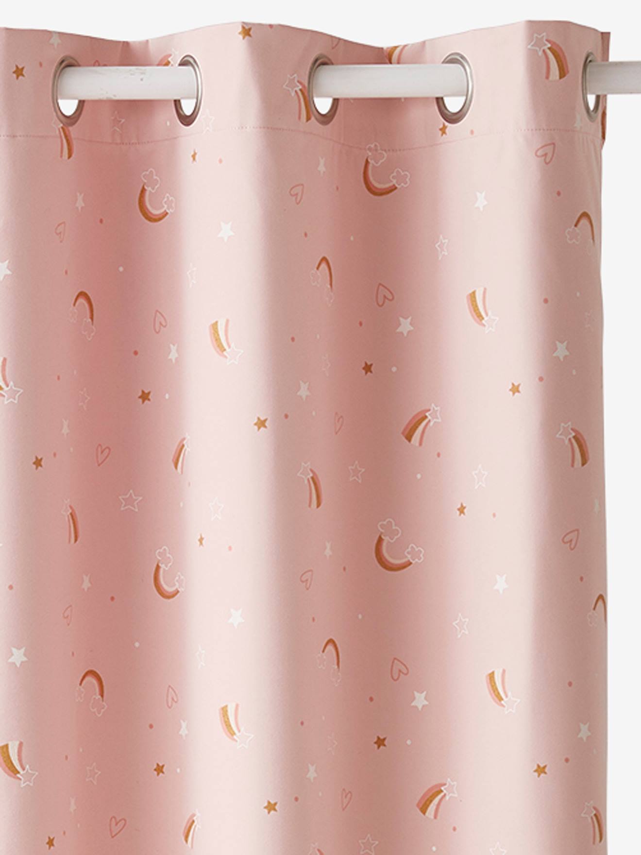 Rideau occultant et phosphorescent Fantaisie rose