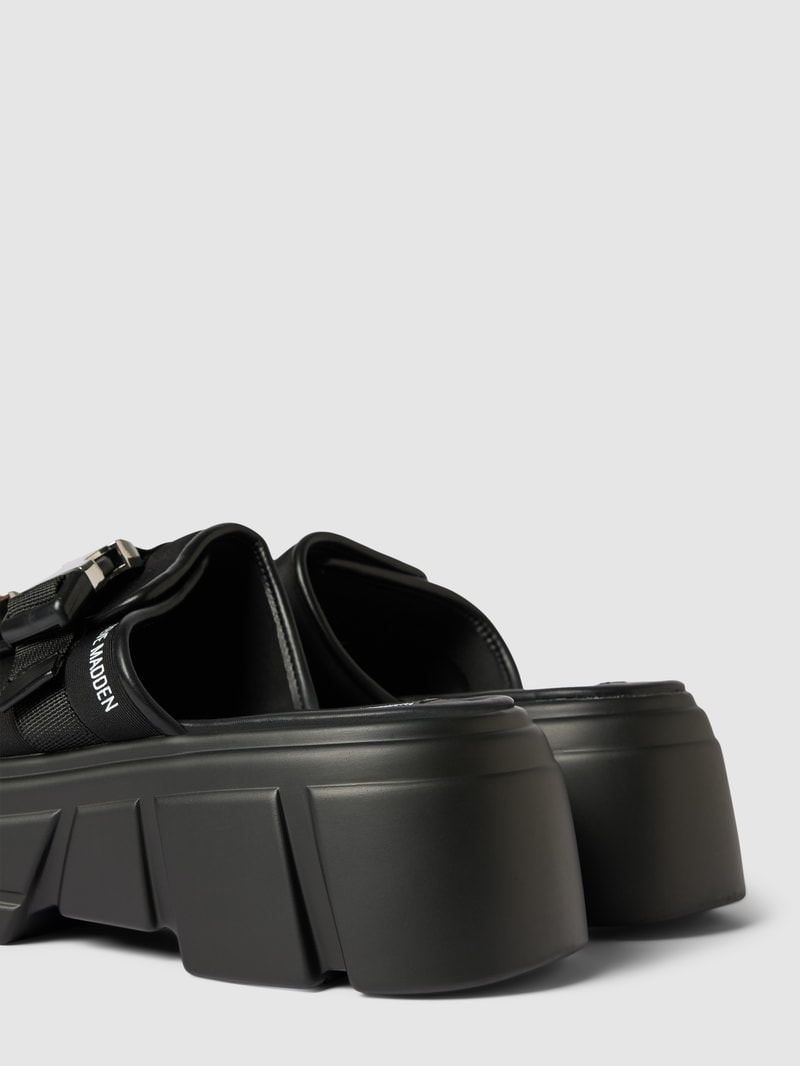 Pantoletten mit Label-Detail Modell 'ACTIVATOR' in schwarz