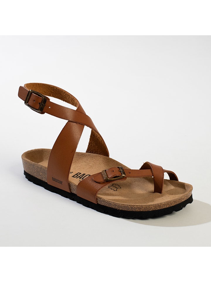 BACKSUN Leder-Sandalen 