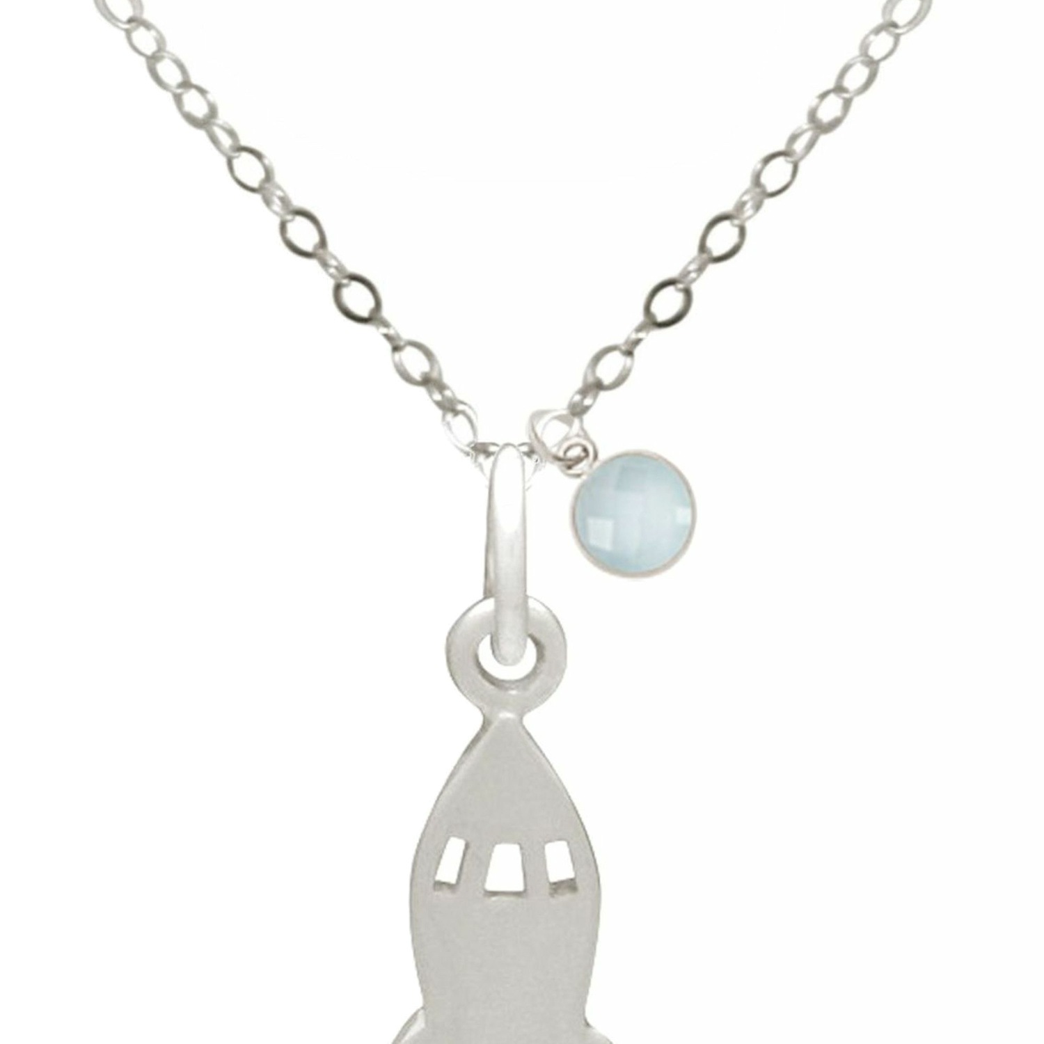 Kette mit Anhänger 'RAKETE Chalcedon'
