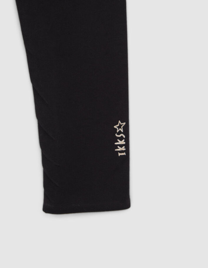 Leggings réversible imprimé cachemire et noir fille