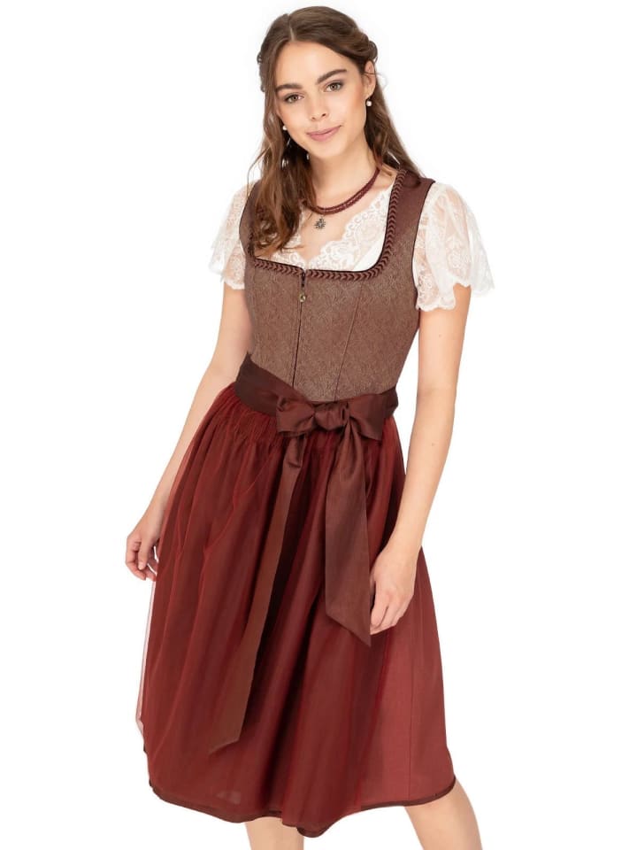 KRÜGER Midi Dirndl TAMIKA in braun günstig kaufen