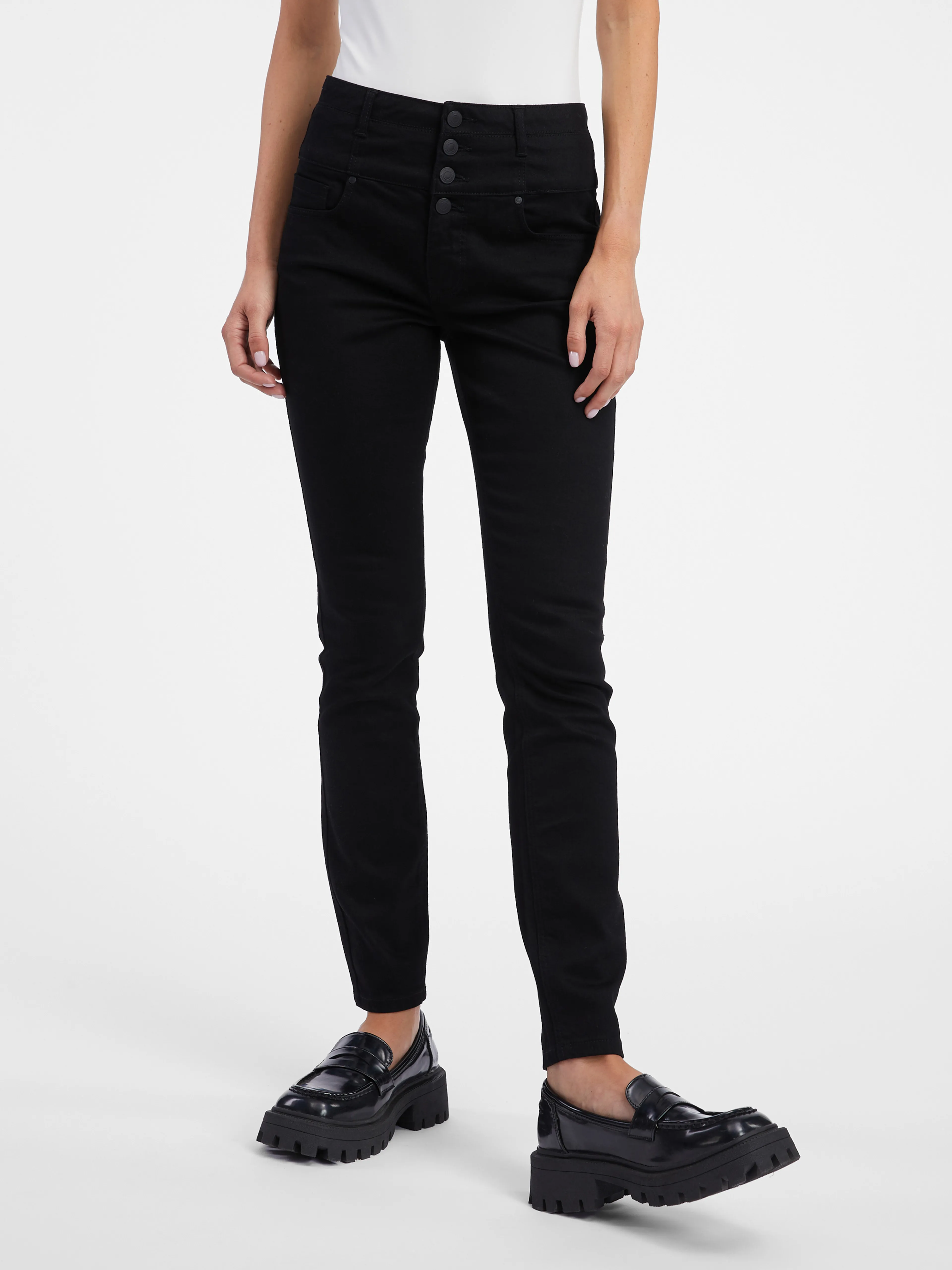 Schwarze Skinny-Fit-Jeans Damen ORSAY