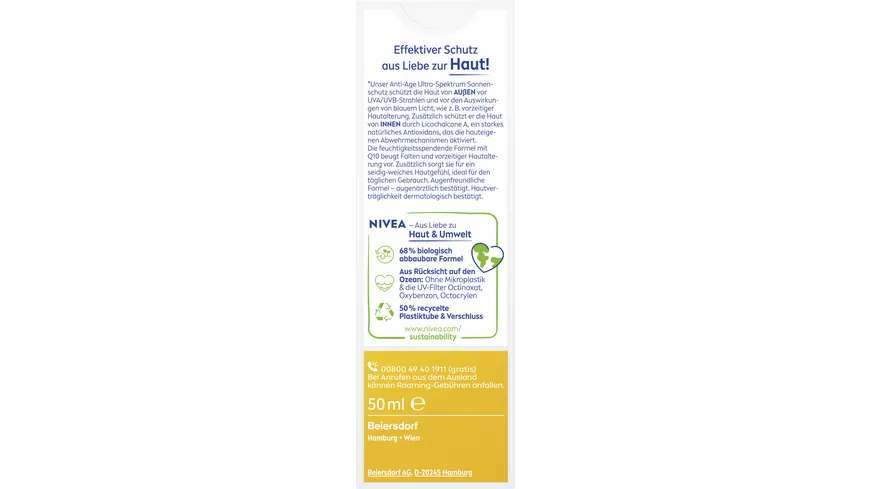 NIVEA SUN Anti-Age UV Sonnenschutz Q10 LF50 50 ml