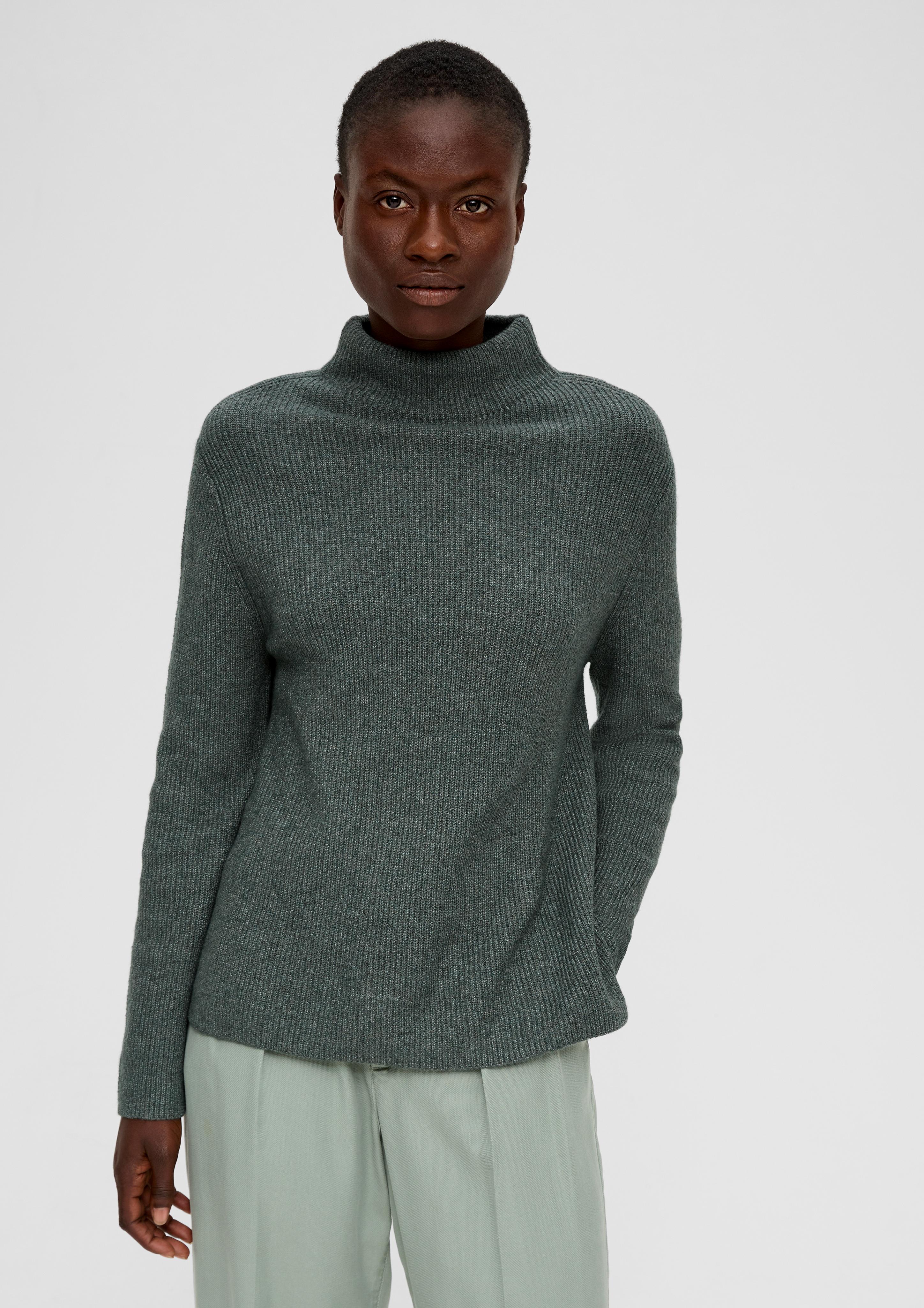 Strickpullover mit Stehkragen  2137202-79W5