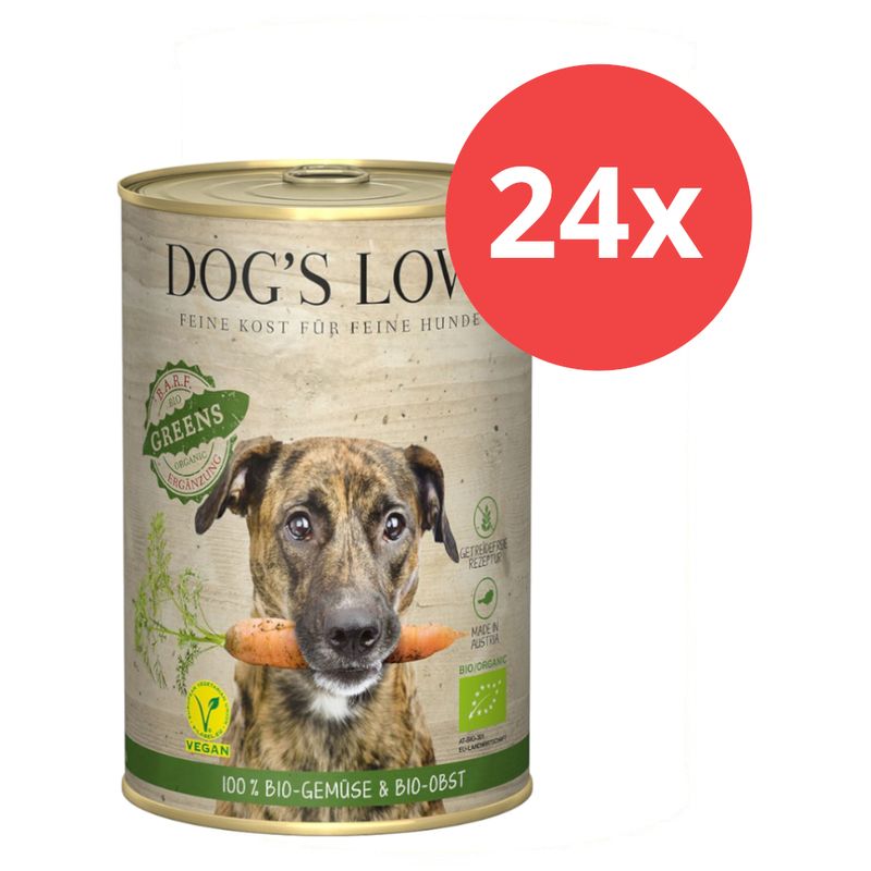 Sparpaket Dog´s Love Bio Vegan 24 x 400 g