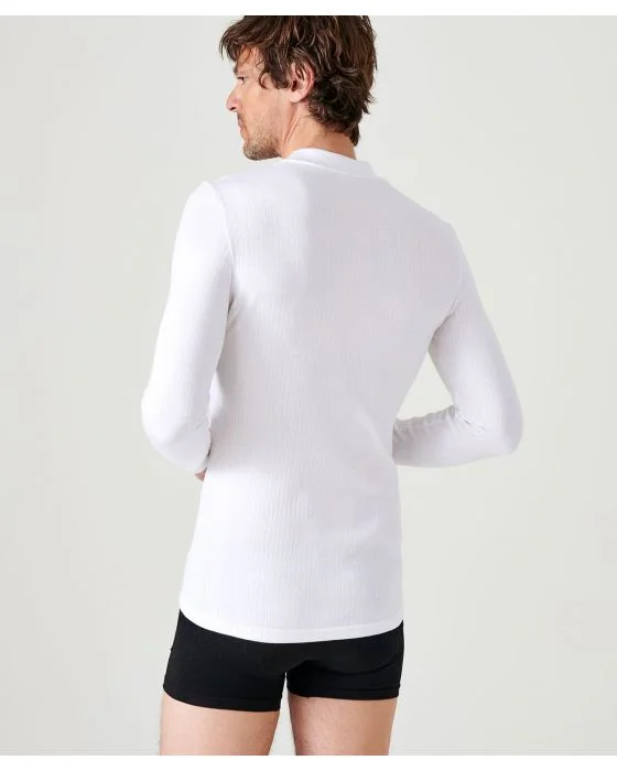 T-shirt côte Richelieu, col montant Thermolactyl