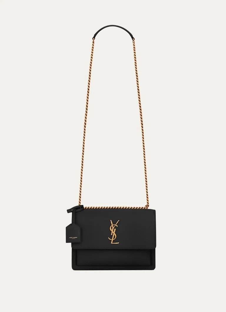 Μεσαία τσάντα Saint Laurent Sunset από δέρμα μοσχαριού