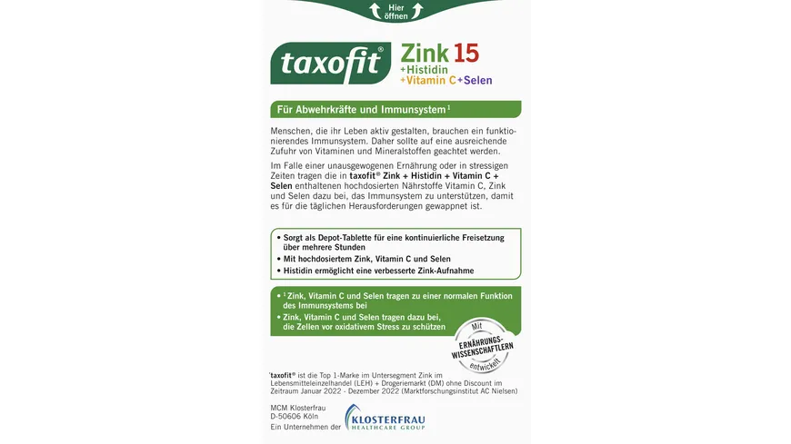 TAXOFIT Zink und Histidin Depot 40 DR