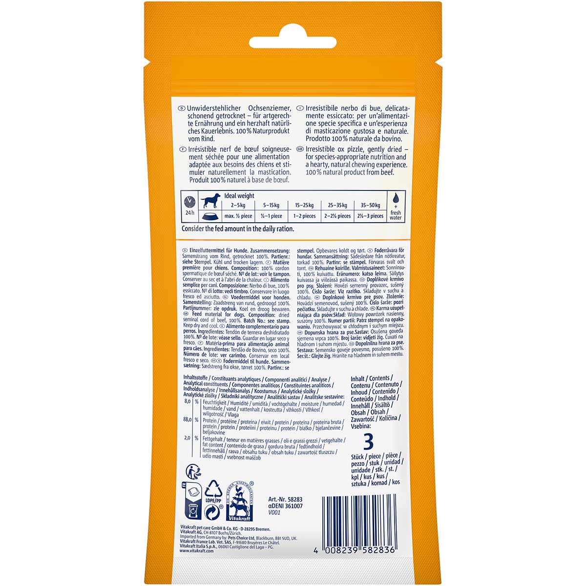 Vitakraft CHEWS pure Ochsenziemer 3 Stück kaufen bei ZooRoyal
