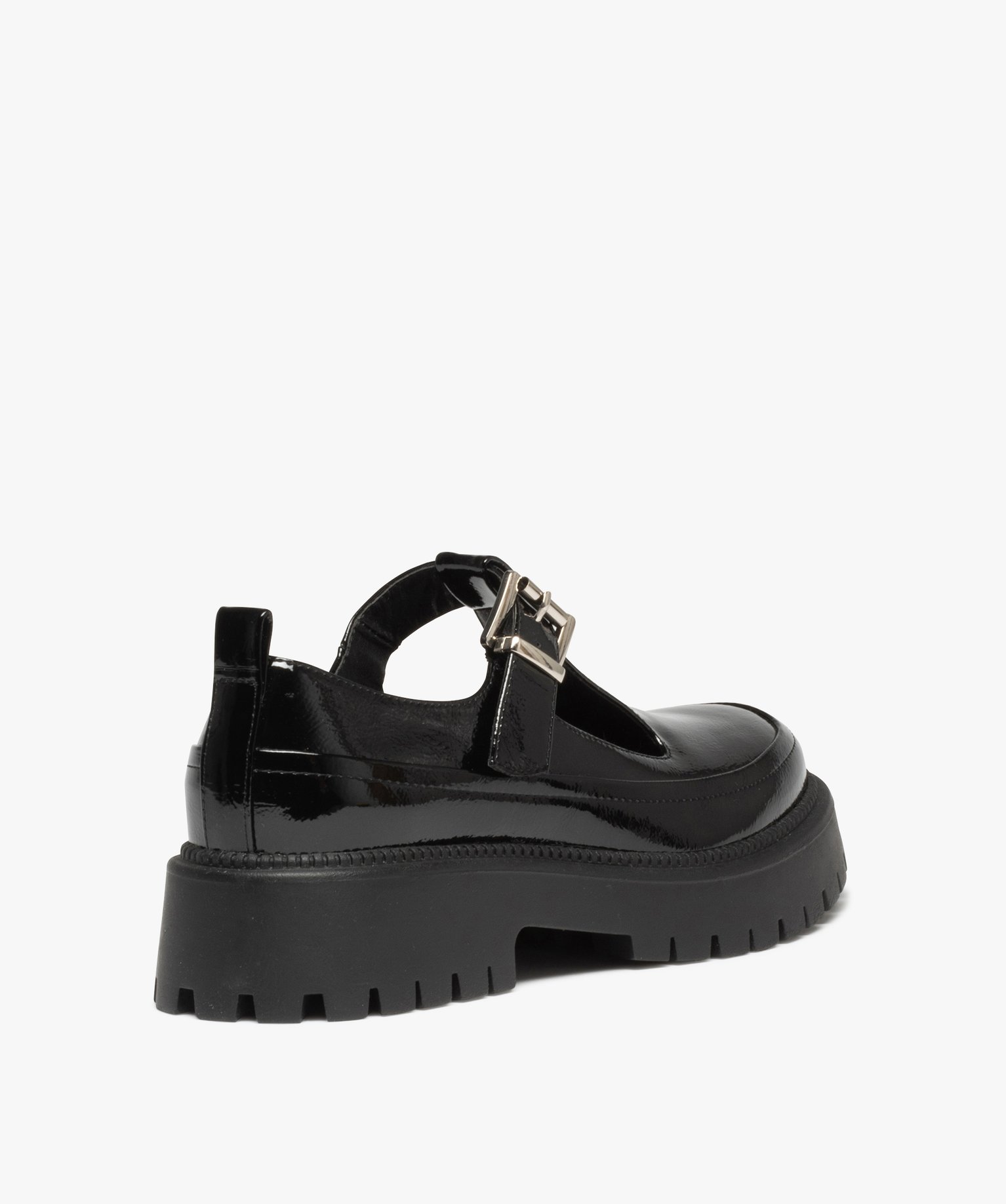 Derby verni esprit babies sur semelle crantée femme noir | GEMO