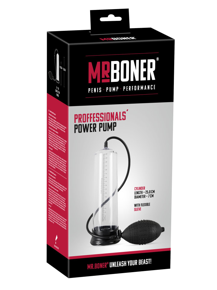 Mister Boner Penispumpe Mister Boner Professionals Power Pump in transparent günstig kaufen 20 cm