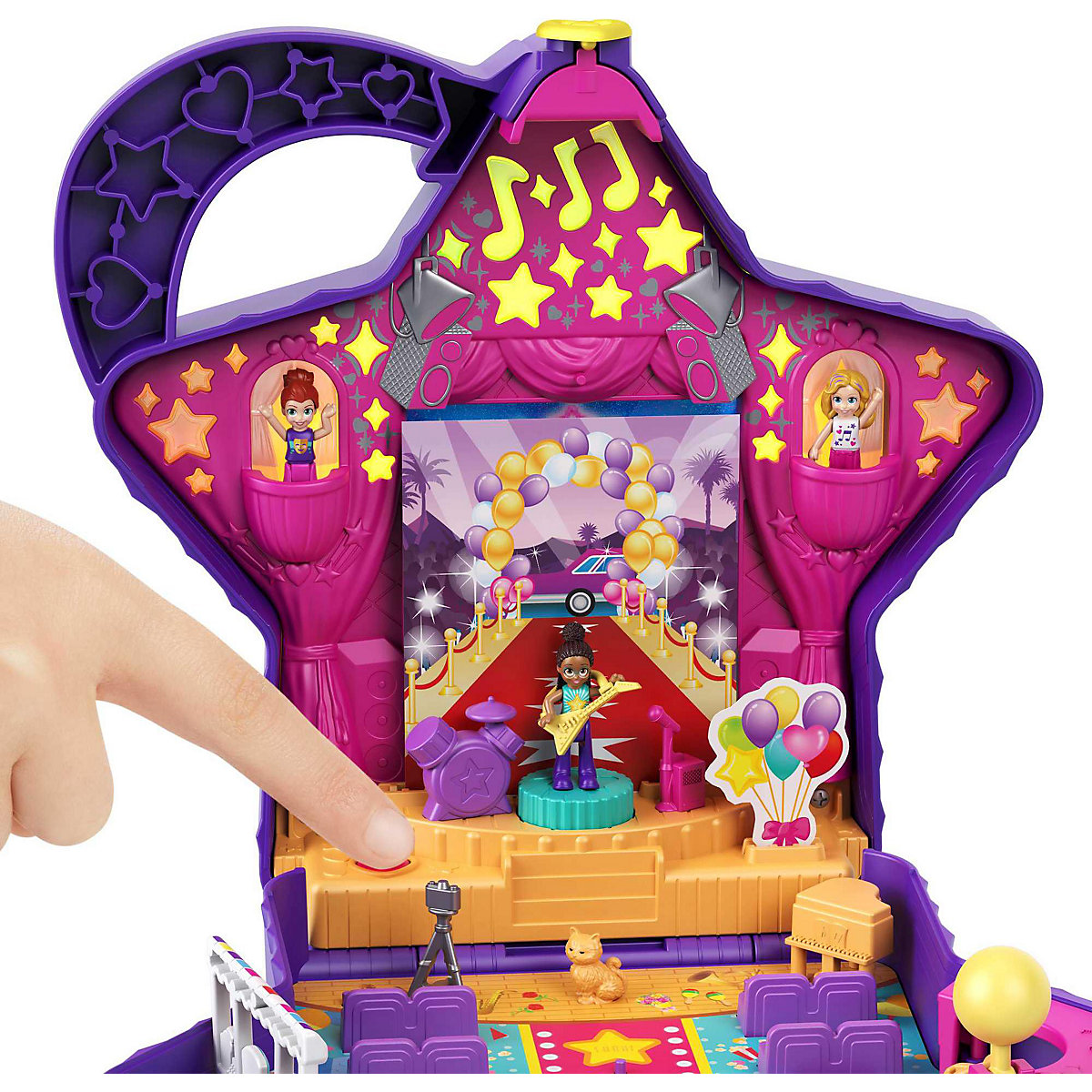 Polly Pocket Talentshow Schatulle mit 3 Figuren inkl. Zubehör