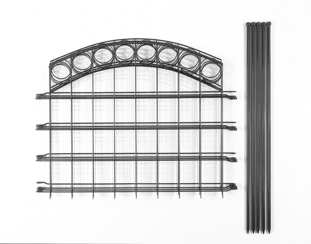 Powertec Garden Zaun-4er Set, ca. 1000 x 800 mm - Grau, 21FS07