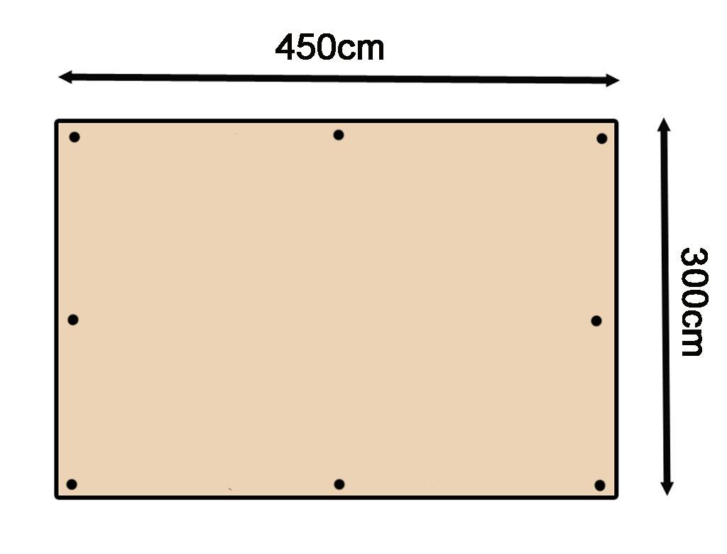 Grasekamp Universalplane Abdeckplane Abdeckung Schutzhaube 450x300cm Weiß