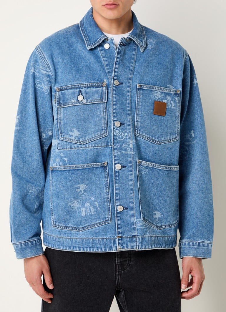 Giacca in denim Carhartt WIP Stamp con tasche applicate.