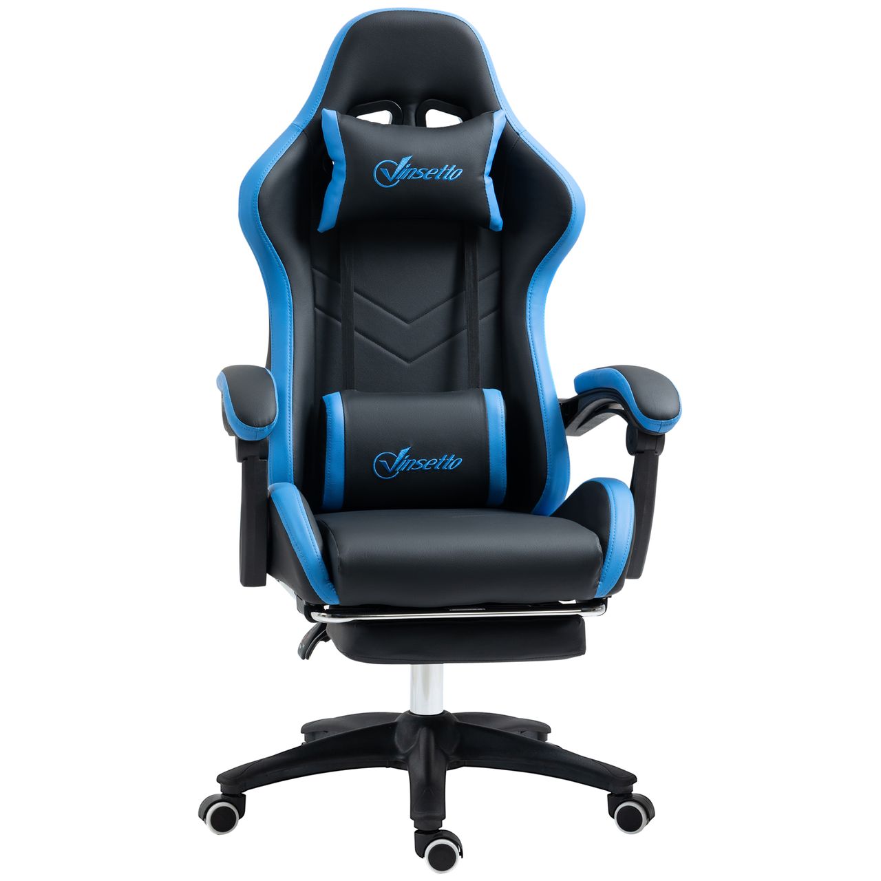 Vinsetto Gaming Stuhl Bürostuhl Computerstuhl mit Lendenkissen, Kopfstütze