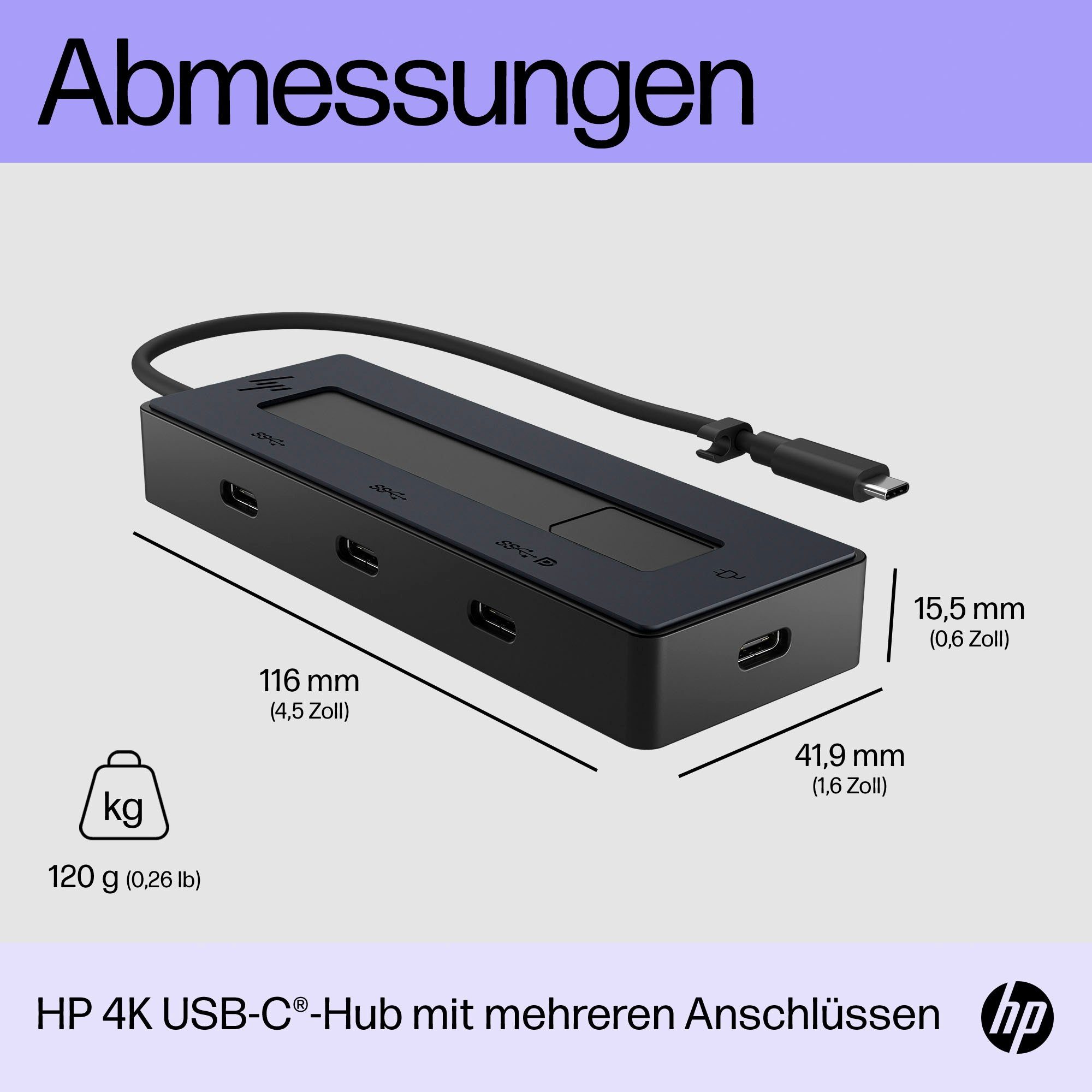 HP Laptop-Dockingstation Universal USB-C Multiport-Hub
