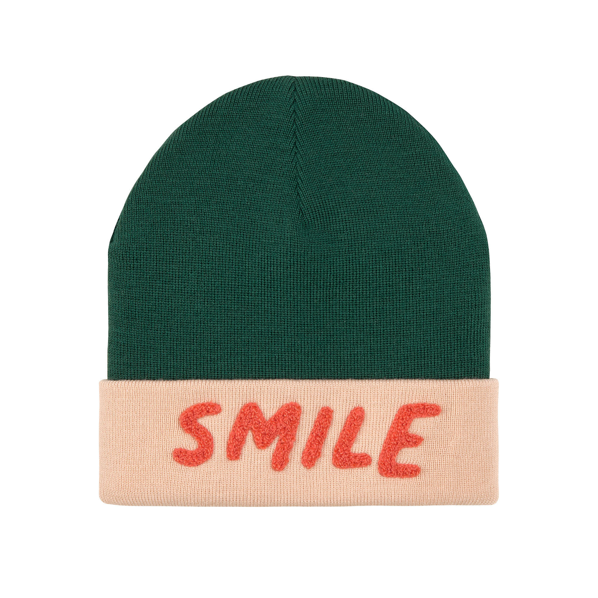 Beanie Mütze Kinder - Merino Wolle, Little Gang, Smile Grün