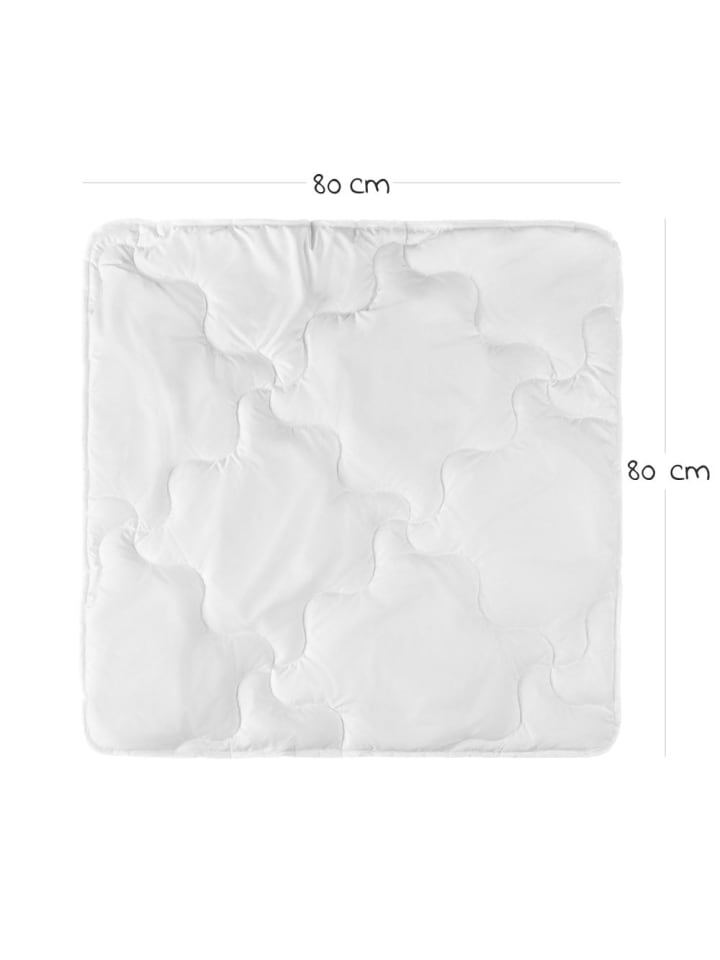 LaLoona Steppbett-Set Premium Complete 80 x 80   35 x 40 cm in weiss günstig kaufen onesize