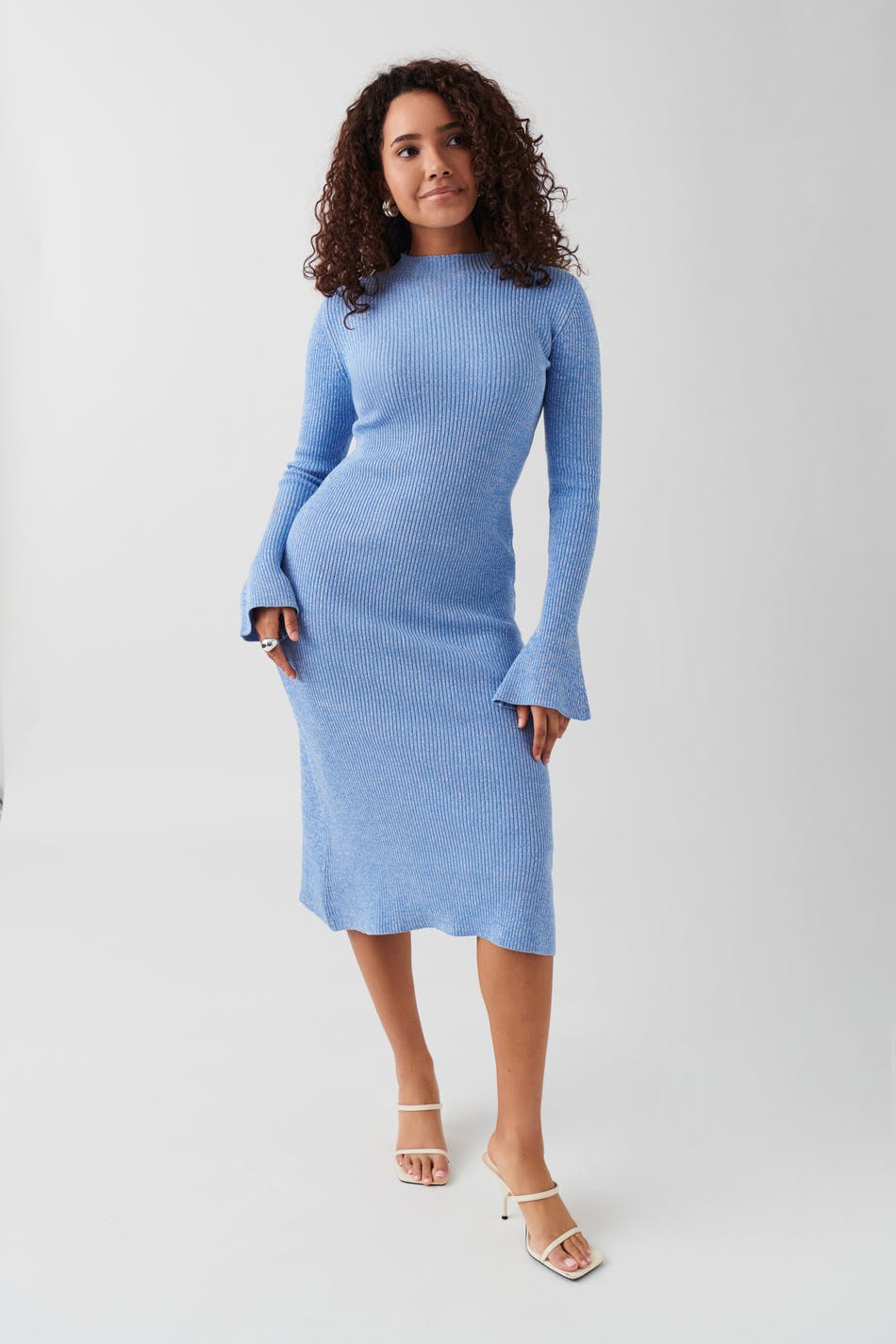 Mélange knit dress