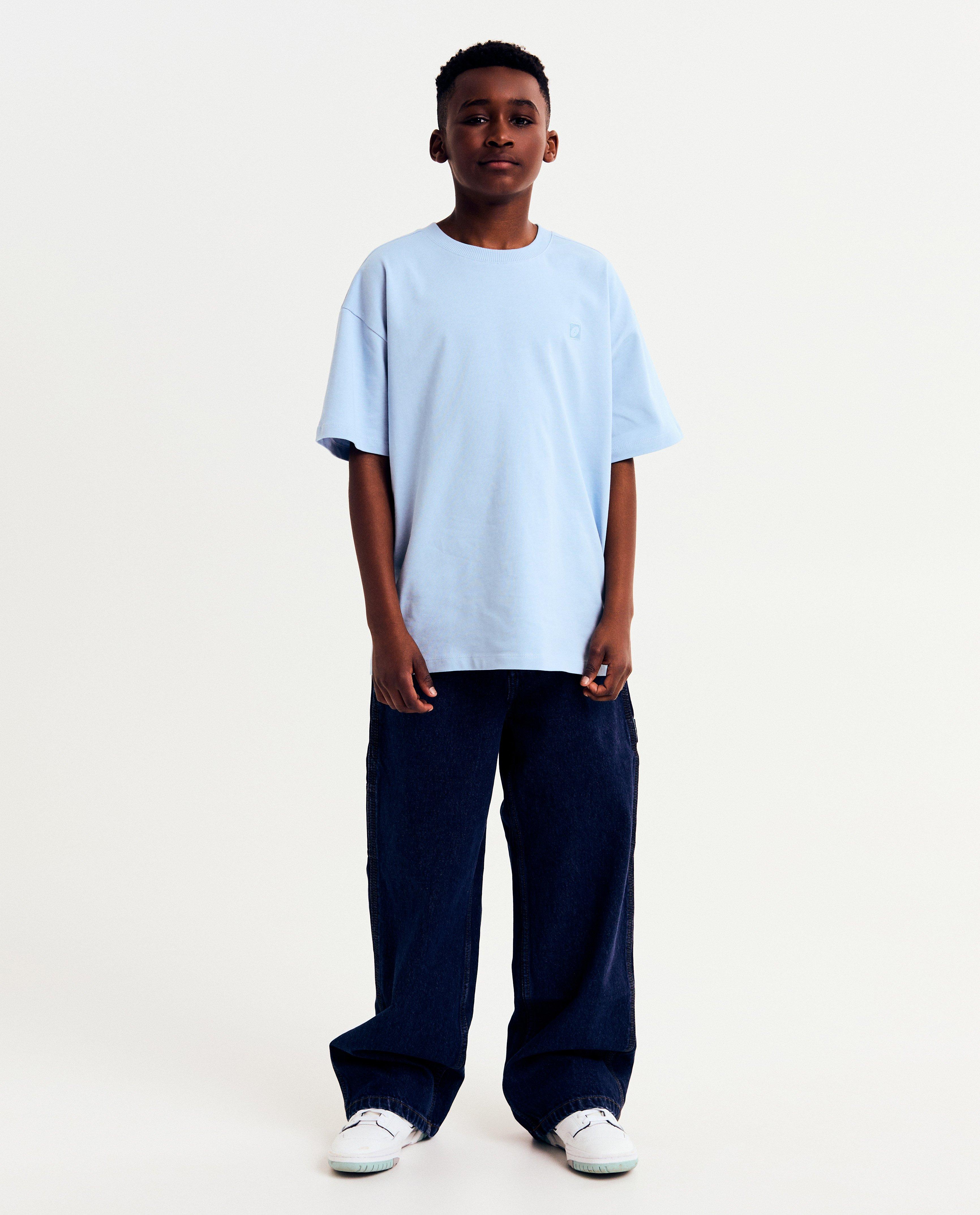 Tricou Milo cu logo brodat, 6-14 ani albastru deschis