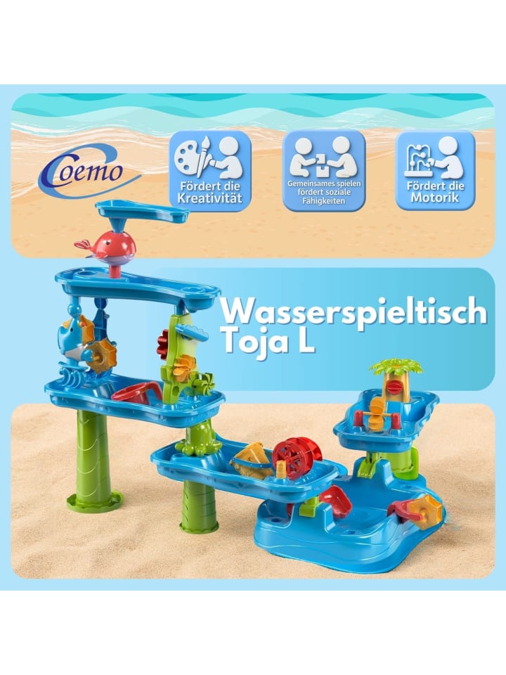 Coemo Wasserspieltisch TOJA Wasserfall in Blau günstig kaufen