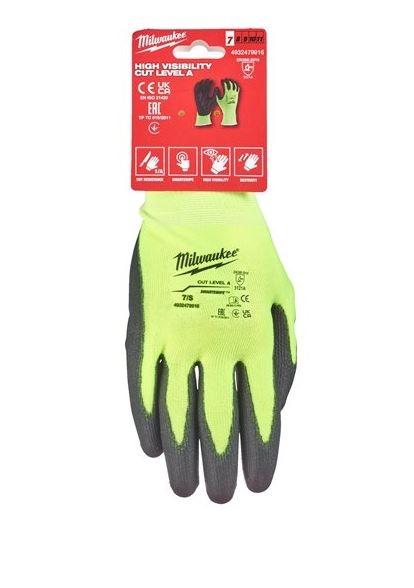 Milwaukee Zubehör 4932479919 Arbeitshandschuhe, Warnschutzklasse 1/A – XL/10 – 1 Paar