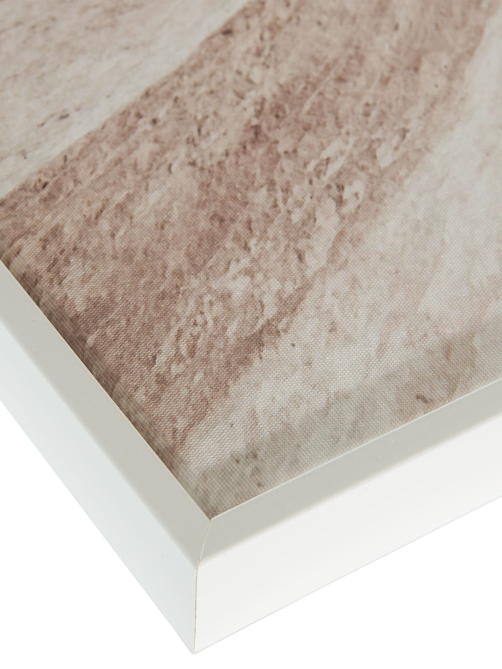 Beachroad Leinwand-Druck-gerahmt, Beige