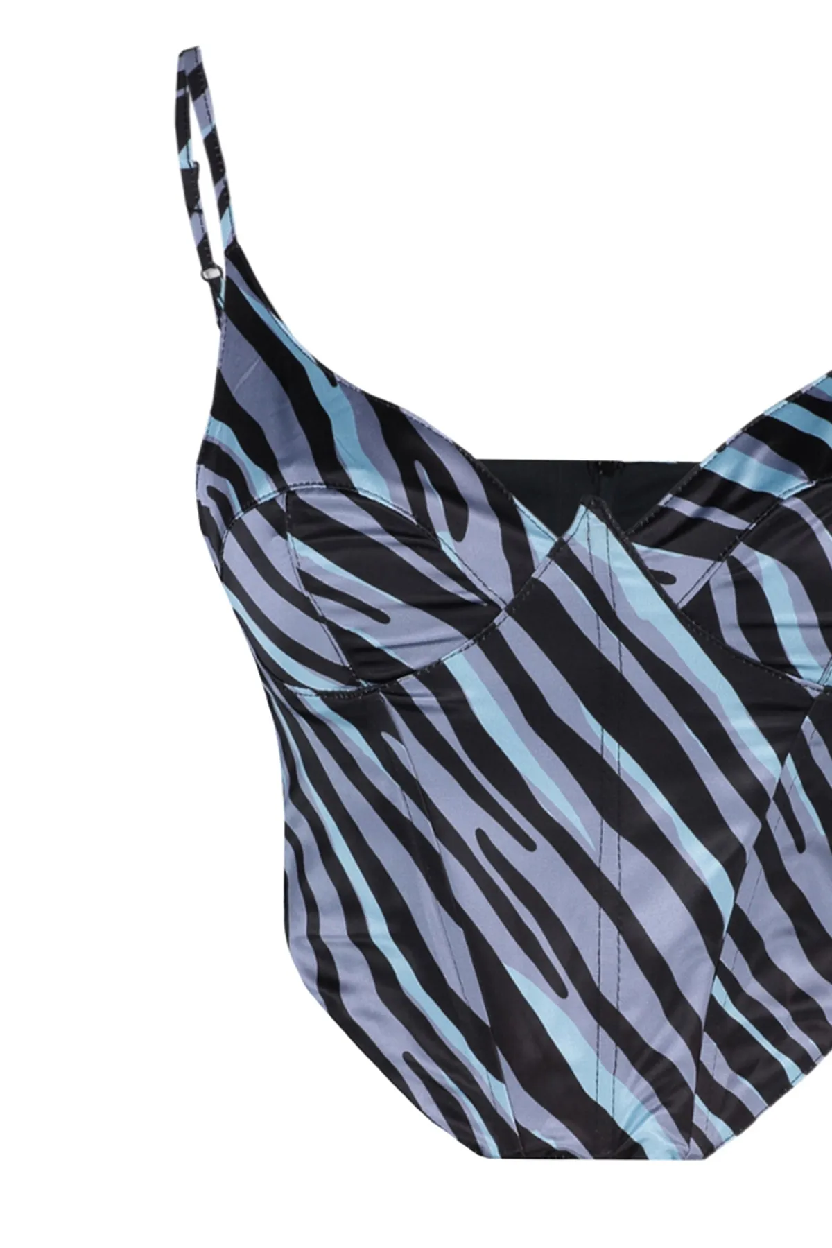 Trendyol Collection  Mehrfarbiges, detailliertes Bustier mit Bügeln TPRAW23BS00004