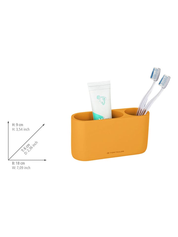 Tom Tailor Zahnputzbecher in Senf - (B)18 x (H)9 x (T)6 cm günstig kaufen onesize