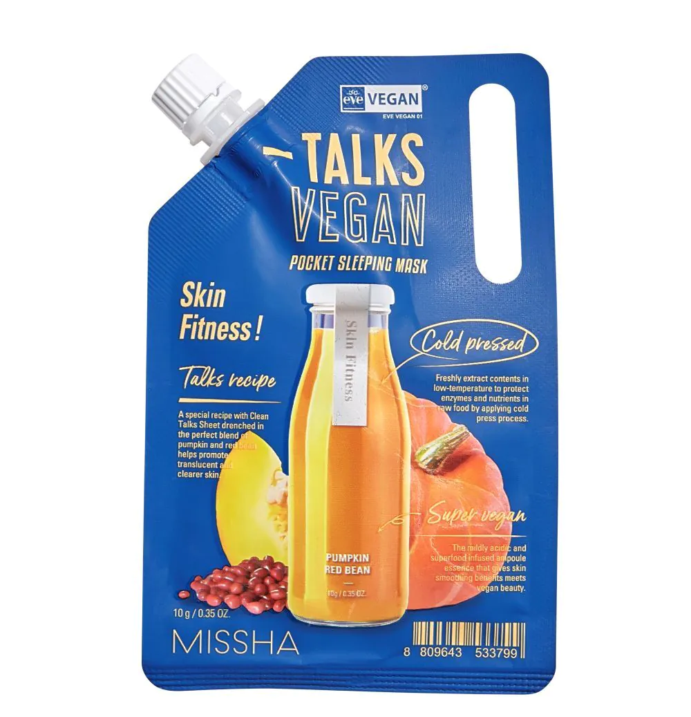 Missha Talks Veganska maska za lice s džepom preko noći, Skin Fitness
