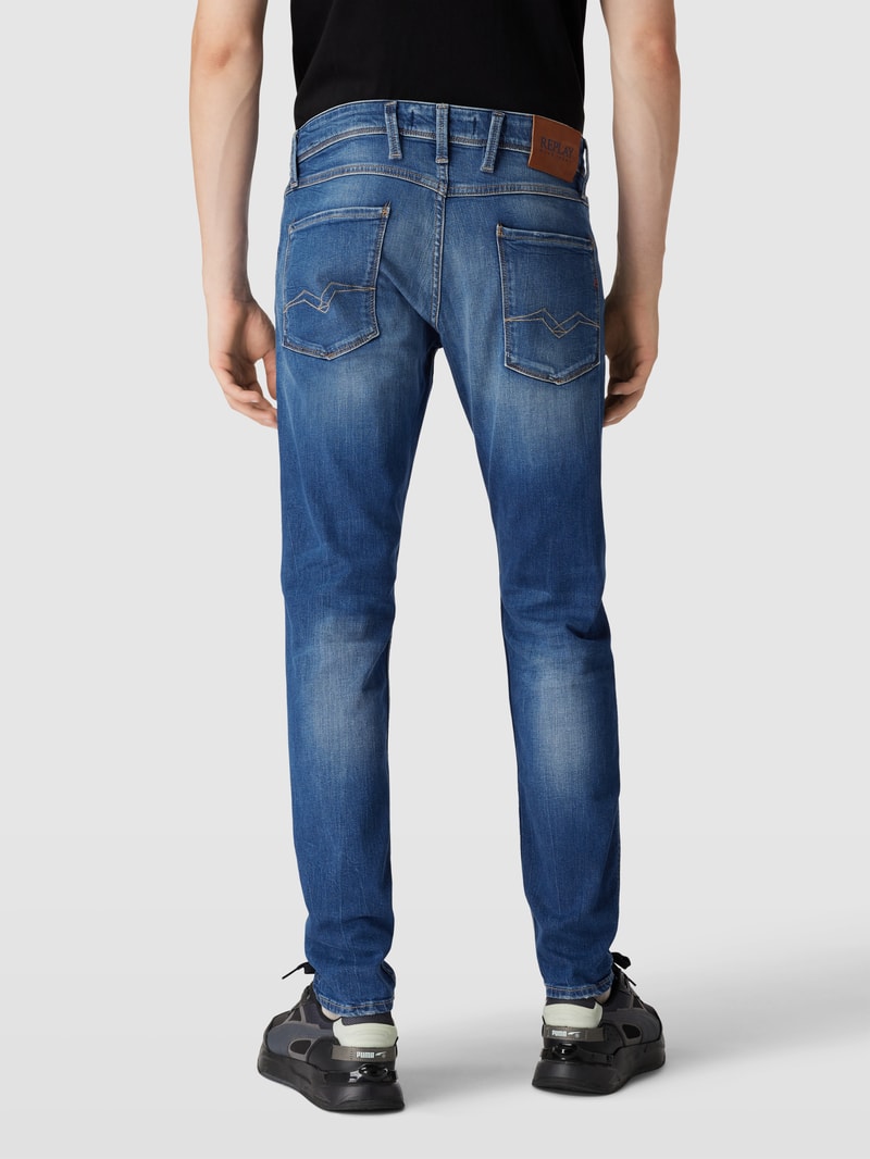 Straight Fit Jeans im 5-Pocket-Design Modell 'ANBASS' in jeans