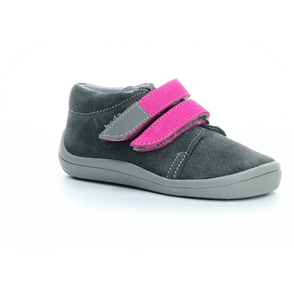 Beda Isabel mit Membran (BF 0001/W/M/FW) dunkelgraue Barfuß-Stiefeletten