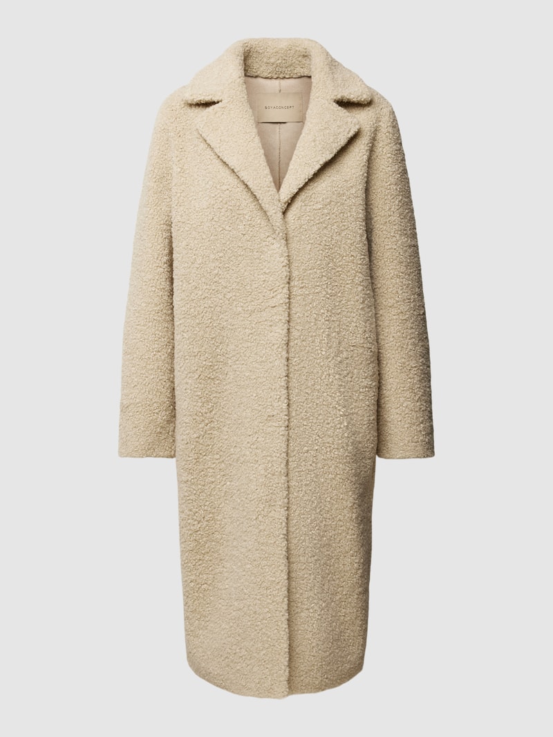 Mantel aus Teddyfell Modell 'Mukite' in beige